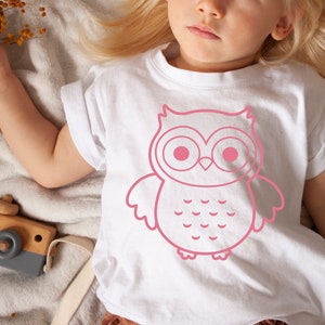 Owl Outline SVG, Cute Owl Cut File, Baby Shower Girl Shirt Svg, Owl ...