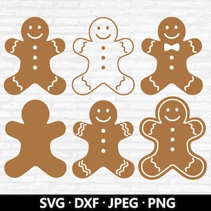 Natale Gingerbread SVG, Natale Svg, Gingerbread Man DXF, Natale Gingerbread man Clipart, Gingerbread Cut Files Download digitale