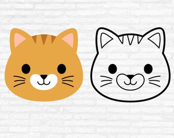 Gato SVG, Gato lindo con lazo, Archivos de corte, Niñas SVG