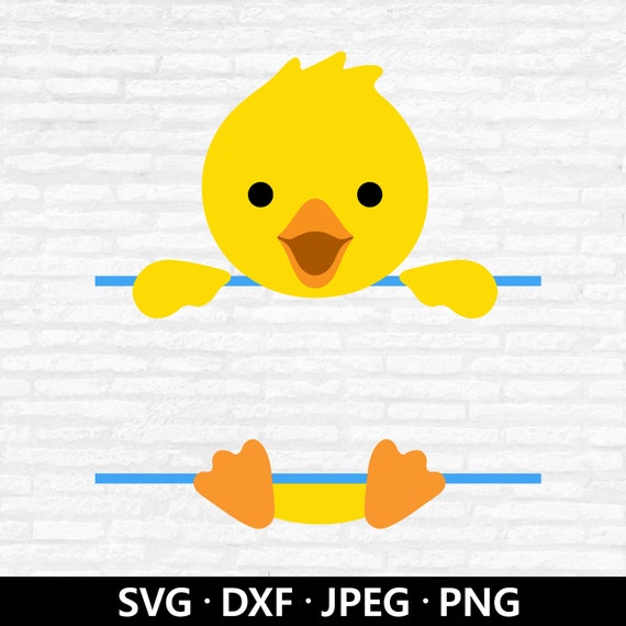 Duck Monogram SVG, Baby Shower Nursery Name Frame Cut files (Digital Download)