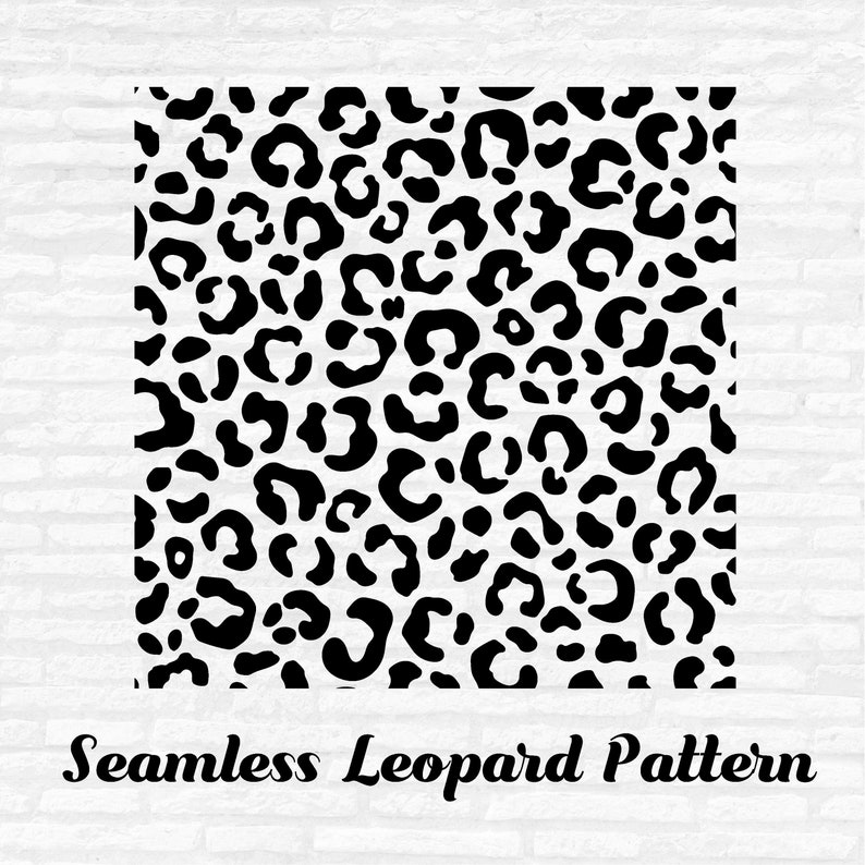 Leopard Print SVG: Seamless Animal Pattern Cut Files (digital Download ...