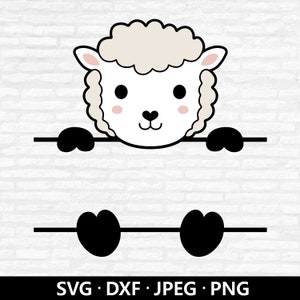 Schaf-Monogramm SVG, Baby-Schaf-SVG-Datei, Schaf-Svg, niedliches Schaf-Schnittdatei, Baby-Dusche-Shirt, personalisieren, Anpassen mit Namen Digital Download