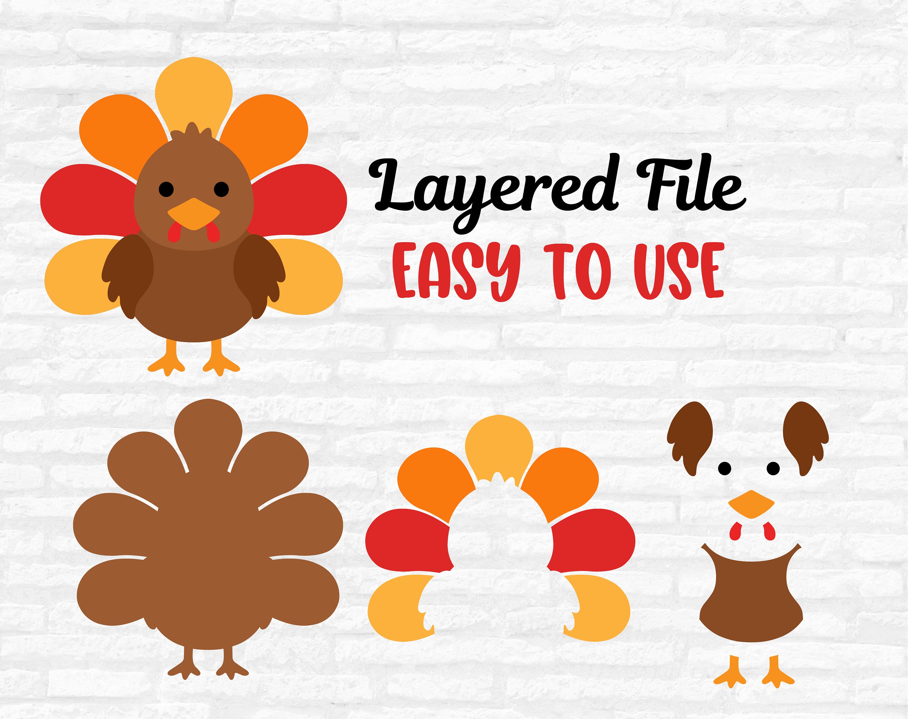 Thanksgiving Turkey SVG Cute Turkeys Svg Baby Turkey Svg - Etsy