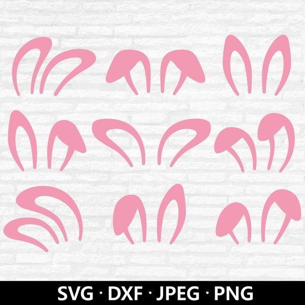 Bunny Ears SVG Bundle, Easter cut file, Bunny Ears Svg, Easter Bunny Svg, Easter Bunny Ears Clipart, Easter Bunny Ears Cricut Cutting File