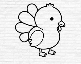 Turkey SVG, Thanksgiving Clipart Vector Cut files (Digital Download)