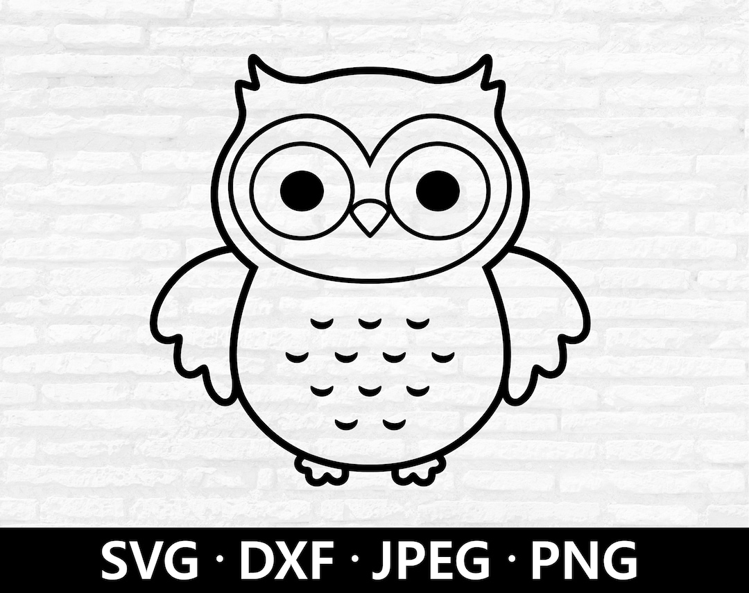 Eule Umriss SVG niedliche Eule geschnitten Datei - Etsy.de