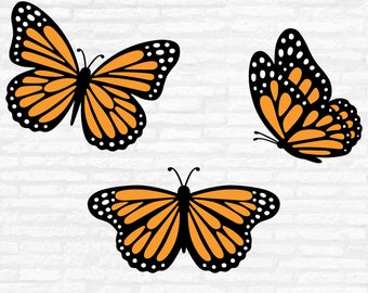 Monarch Butterfly SVG, Butterfly Bundle SVG, Layered files, Butterflies PNG, Butterfly Cut File, Butterfly Clipart, Svg File for Cricut