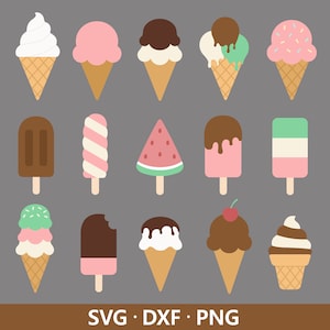 Icecream SVG, Ice Cream Cone Cut file, Sweet Ice Cream svg, Icecream bundle svg, Summer svg, Dessert svg, Ice Cream clipart Instant download