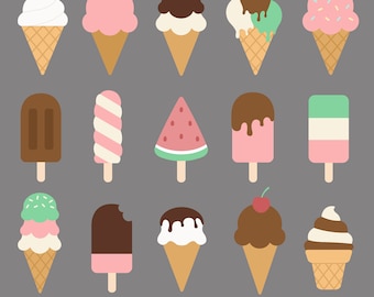 Helado SVG, Archivo de corte de cono de helado, Helado dulce svg, Paquete de helado svg, Verano svg, Postre svg, Helado clipart Descarga instantánea