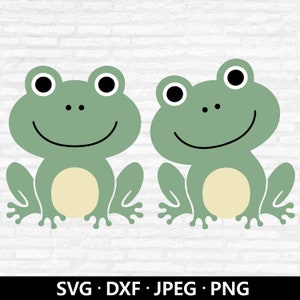 Grenouille mignonne SVG, fichiers PNG grenouille, clipart grenouille, vecteur de grenouille, chemise de douche de bébé SVG, fichiers de coupe animaux mignons, grenouille coupe fichiers téléchargement numérique
