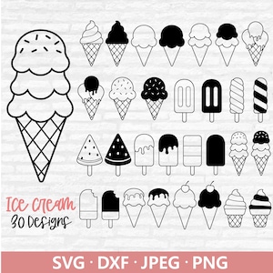 Ice cream SVG, Sweet Ice Cream Cone Cut files, Ice Cream Clipart, Summer svg, Dessert svg, Ice cream svg files for Cricut and Silhouette