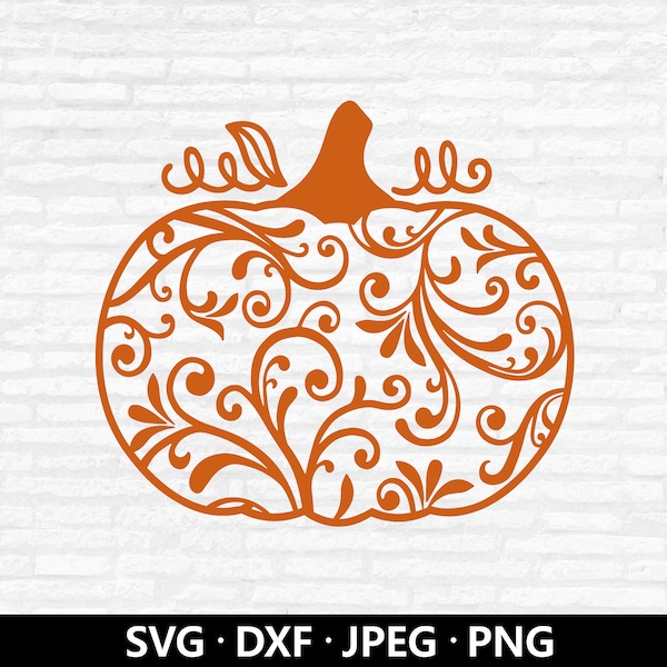 Fall Pumpkin SVG, Pumpkin Svg, Halloween Svg, Fall Svg, Swirly Pumpkin, Pumpkin Clipart, Cricut, Silhouette Cut Files