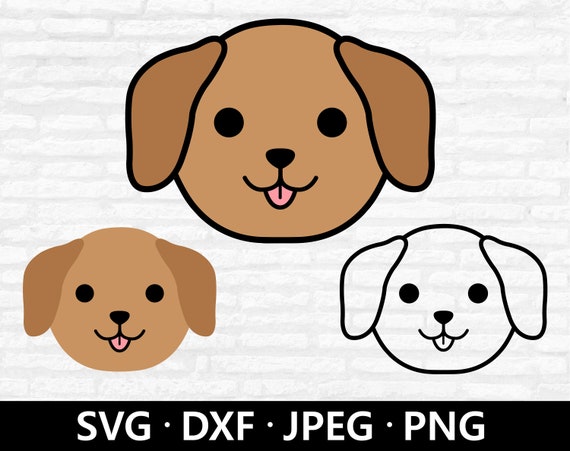 Puppy Face SVG Dog Face Cut File Cute Dog SVG Baby Shower - Etsy