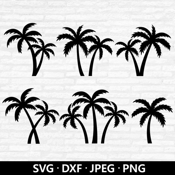 Tropical Palm Tree SVG Bundle: Summer Vacation Clipart (Digital Download)