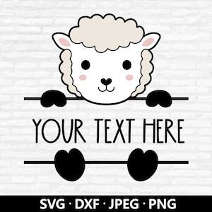 Sheep Monogram SVG, Baby Sheep SVG, Sheep Svg, Cute Sheep cut file, Baby Shower Shirt, Personalize, Customize with name Svg For Cricut