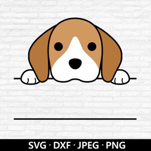 Beagle Monogram SVG, Dog svg file, Name Frame Svg, Beagle Svg, Pet vector, Beagle Clipart, Customize with name cut files Digital download