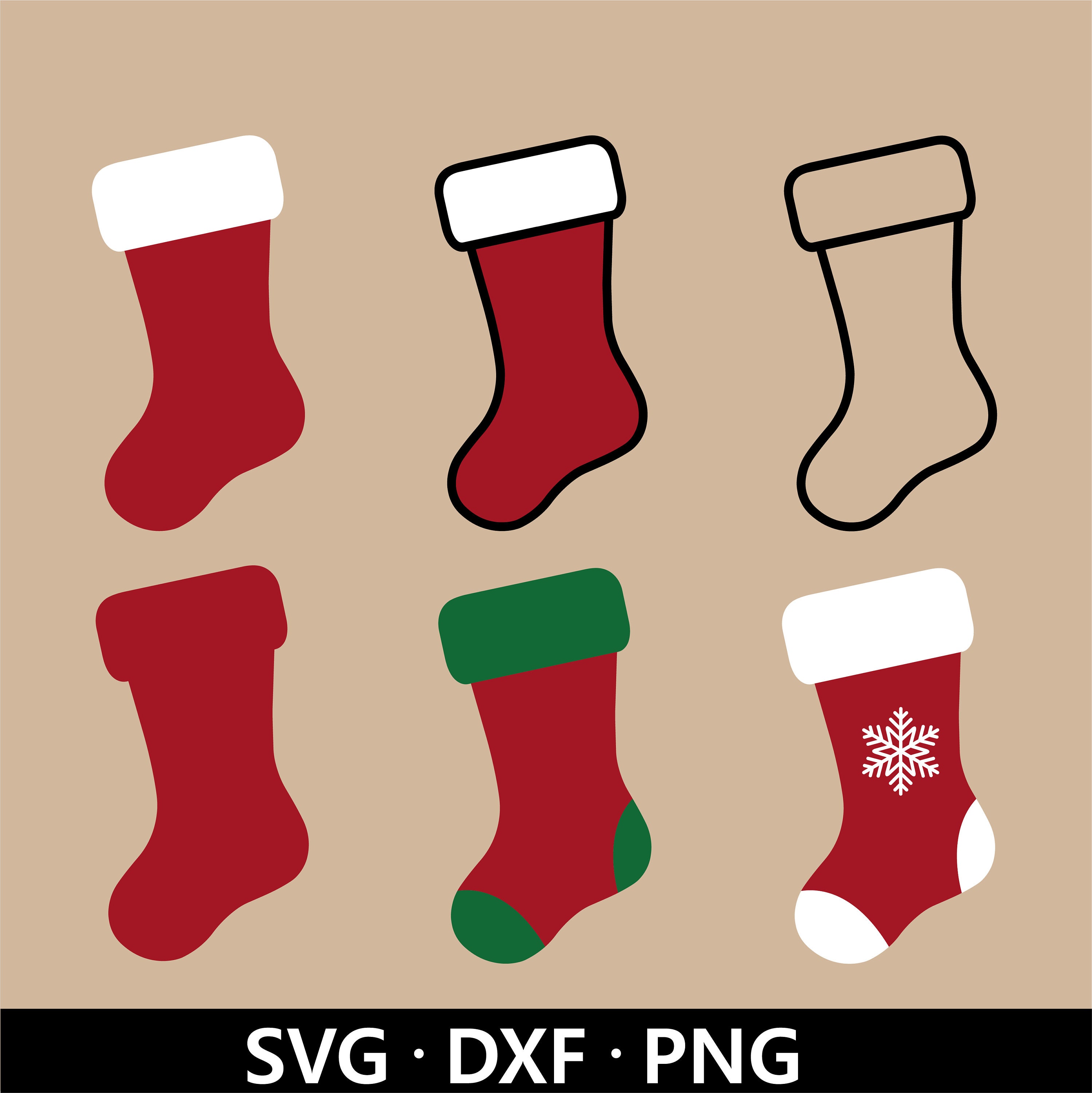 Christmas Socks Svg Christmas Svg Files Christmas Stockings - Etsy
