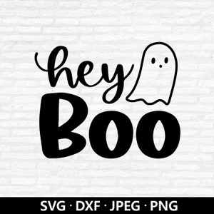 Hey Boo Ghost SVG: Halloween Shirt Cut File (Digital Download)
