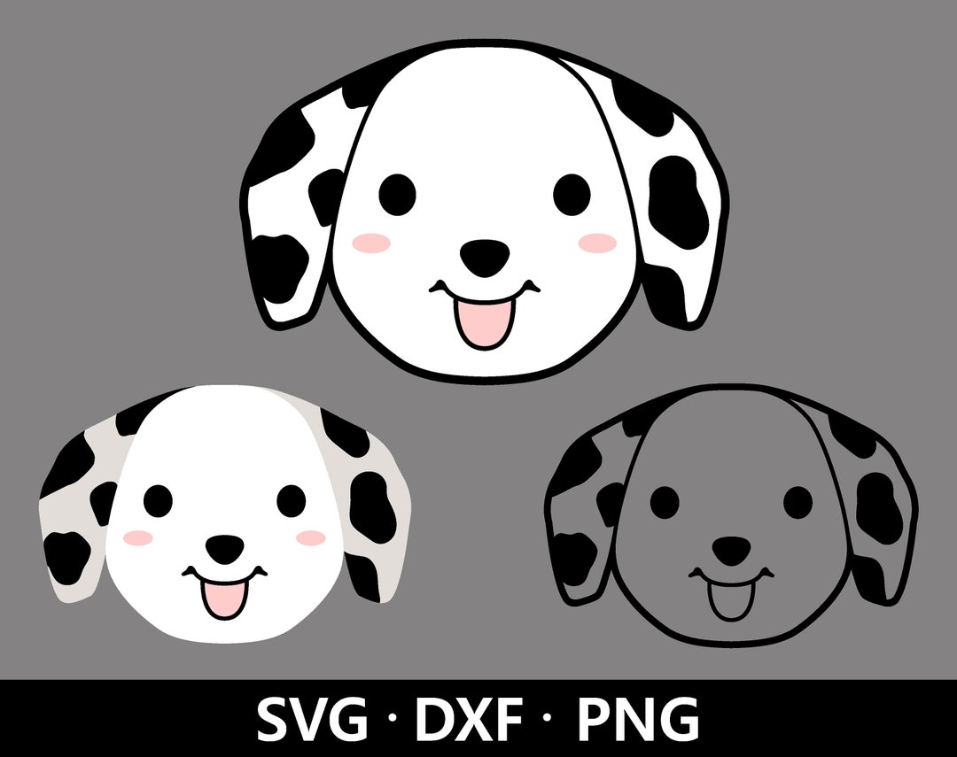 Dalmatian Face SVG Dalmatian Dog Cut File Puppy SVG Cute Etsy