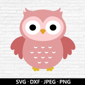 Hibou mignon SVG, fichier de découpe hibou, vecteur de hibou, clipart hibou, chemise fille baby shower, chemise d'anniversaire hibou, animaux mignons couper fichiers téléchargement numérique