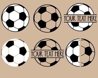 Soccer Ball SVG, Soccer svg bundle, Sports Svg, Soccer Ball Split Monogram Svg, Soccer Ball Vector Files for Silhouette, Cricut cut files
