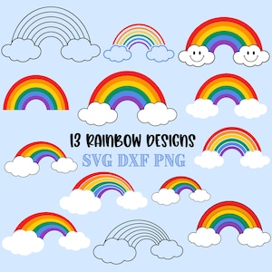 Rainbow SVG, arquivos de corte Rainbow, Rainbow Svg Bundle, Rainbow PNG, Rainbow clipart, Rainbow DXF, arquivos de corte Rainbow Download digital