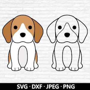 Beagle SVG, Dog svg file, Beagle Vector, Puppy clipart, Cute Dog Dxf, Baby Shower SVG, Dog Clipart, Cute Animal Cut files Digital Download
