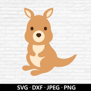 Känguru SVG, Känguru Vektor-Dateien, Dschungel Tiere DXF, Australien Tiere Png. Känguru Clipart, niedliche Känguru geschnitten Dateien digitaler Download