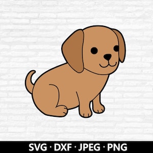 子犬の SVG、犬のカット ファイル、かわいい犬のベクター、ベビー シャワー シャツ PNG、ペットの SVG、子犬のクリップアート、かわいい動物のカット ファイル デジタル ダウンロード