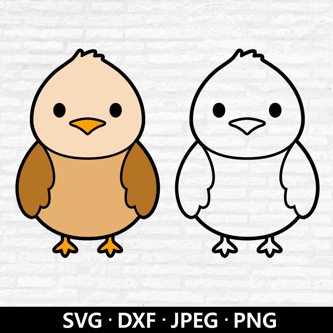 Cute Bird SVG, Sparrow Clipart, Woodland Animal Png, Bird Outline Svg