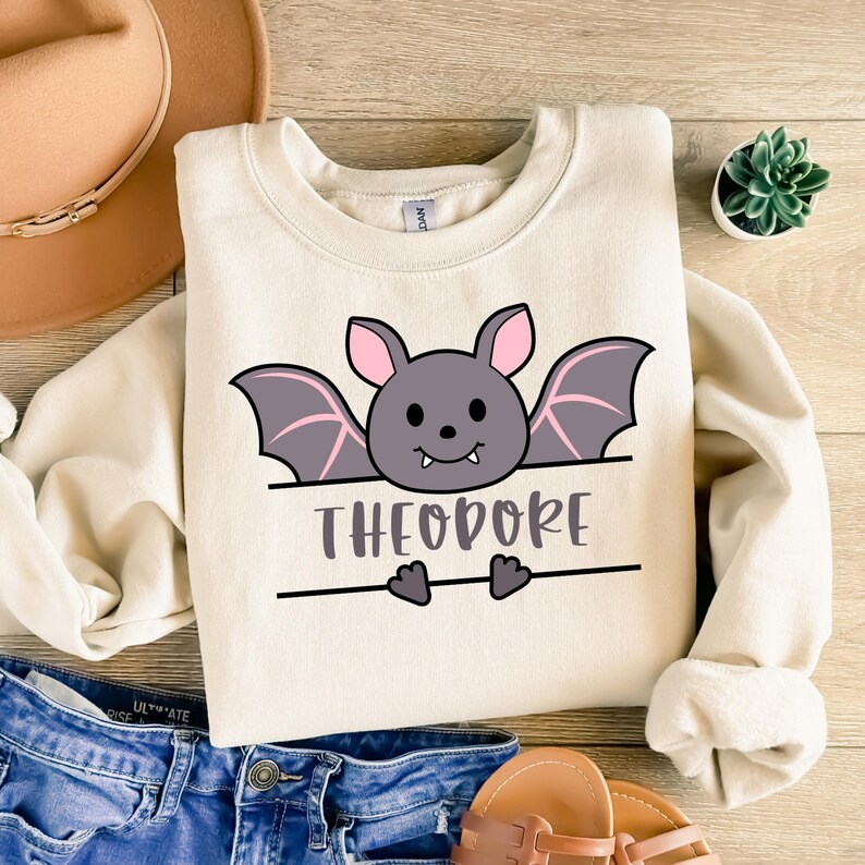 Bat Monogram SVG: Halloween Clipart, Flying Bat Vector (digital ...