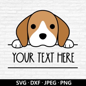 Beagle Monogram SVG, Dog svg file for Cricut, Name Frame Svg, Beagle Svg, Pet vector, Beagle Clipart, Animal Silhouette Digital download