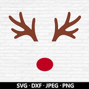 Renna cornice SVG, renna monogramma vettoriale, clipart di Natale, carino bambino bambini Natale nome camicia, renna tagliata file download digitale