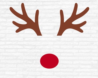 Reindeer Frame SVG: Christmas Clipart, Monogram Vector (Digital Download)