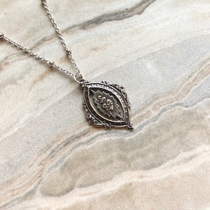 Sacred Heart Sterling Silver Necklace | Sterling Silver Sacred Heart Necklace | Sacred Heart Medal | Catholic Necklace Catholic Jewelry