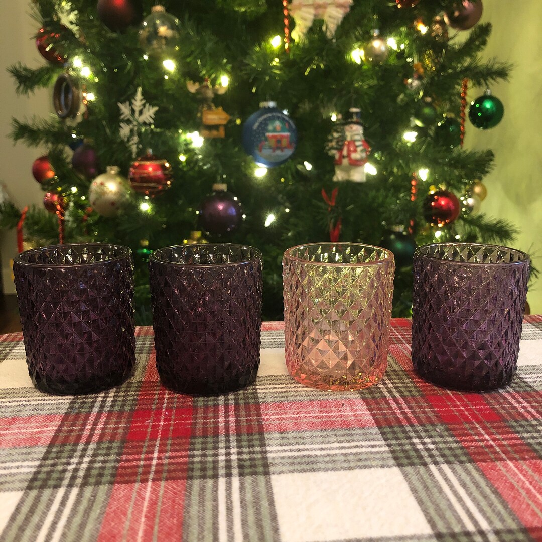 Advent Candles Glass Candle Holders Advent Wreath Advent Candles