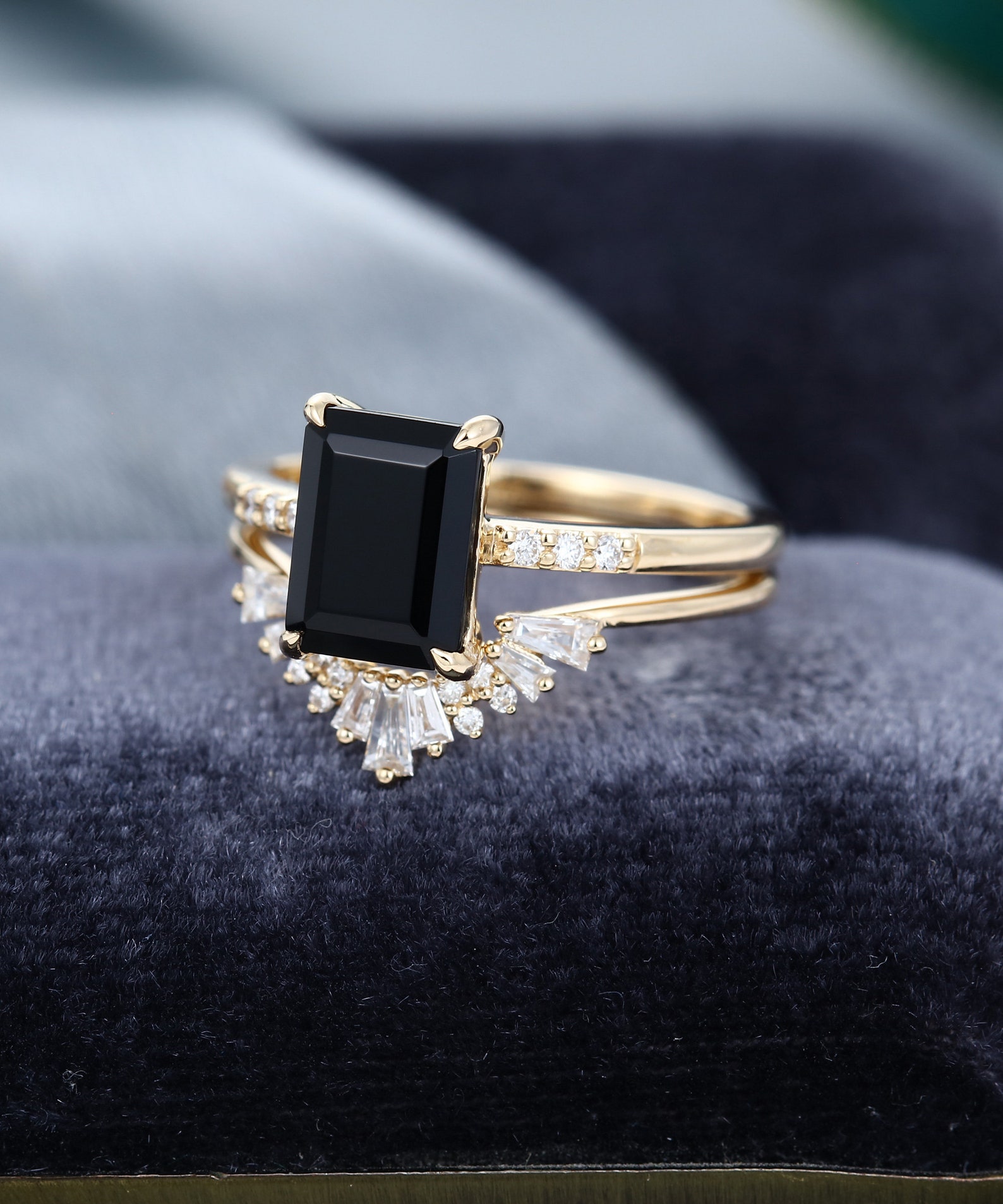 black onyx engagement ring sets black onyx engagement ring sets