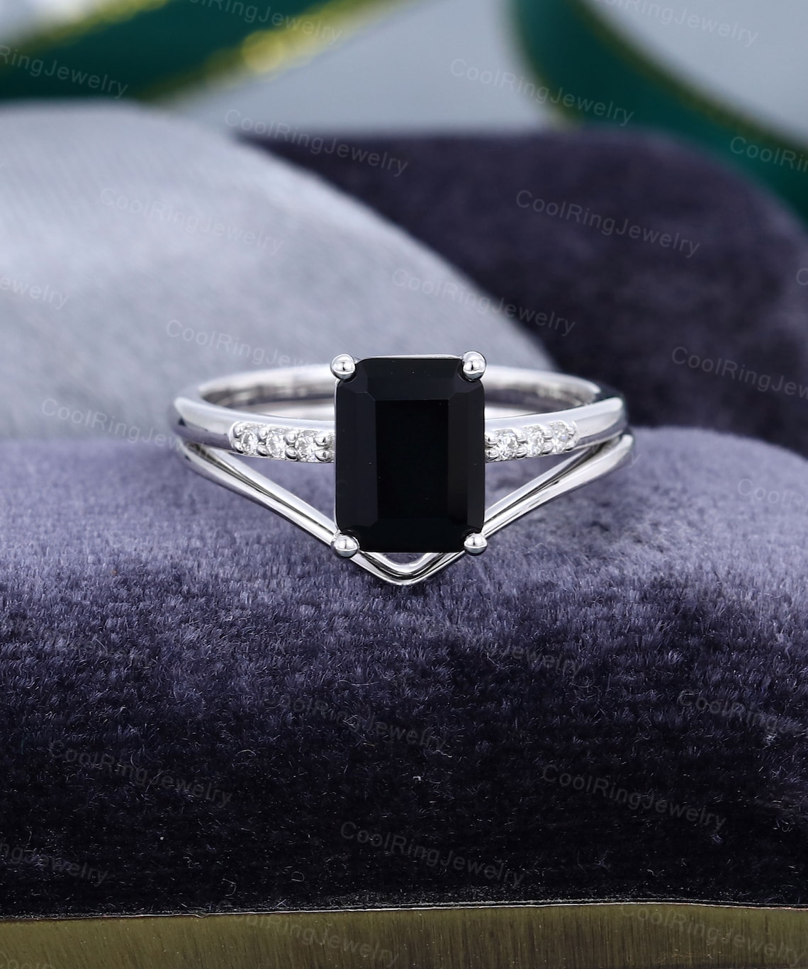 black onyx engagement ring set black onyx engagement ring set