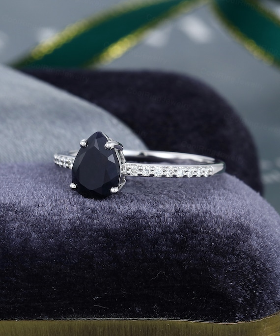 Roberto Coin Black Sapphire Ring | Black Sapphire Diamond Ring