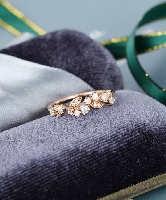 Moissanite Wedding Band Etsy