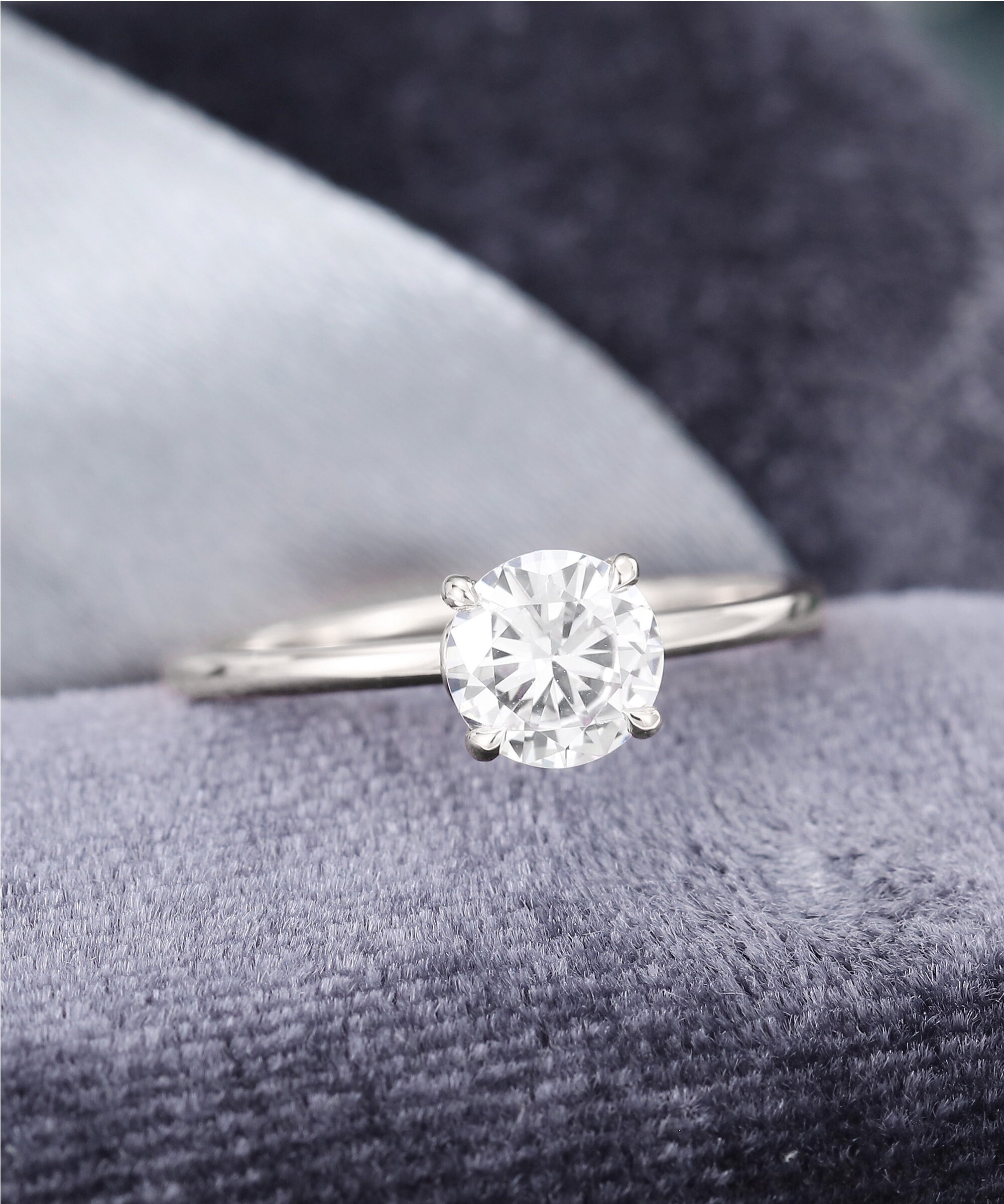 simple moissanite 1.5 solitaire ring 4 prong white gold simple moissanite 1.5 solitaire ring 4 prong white gold