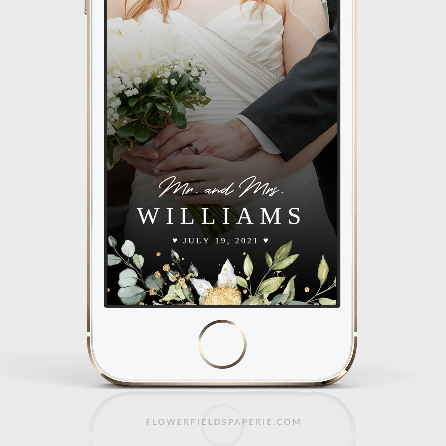 Wedding Snapchat Filter Template from i.etsystatic.com