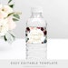 Water Bottle Label Template, Printable Watter Bottle Stickers, Navy ...