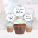 Baptism Cupcake Toppers Template, Greenery Cupcake Topper, Christening ...