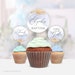 Baptism Cupcake Toppers Template, Boy Christening Cupcake Topper, Dusty ...