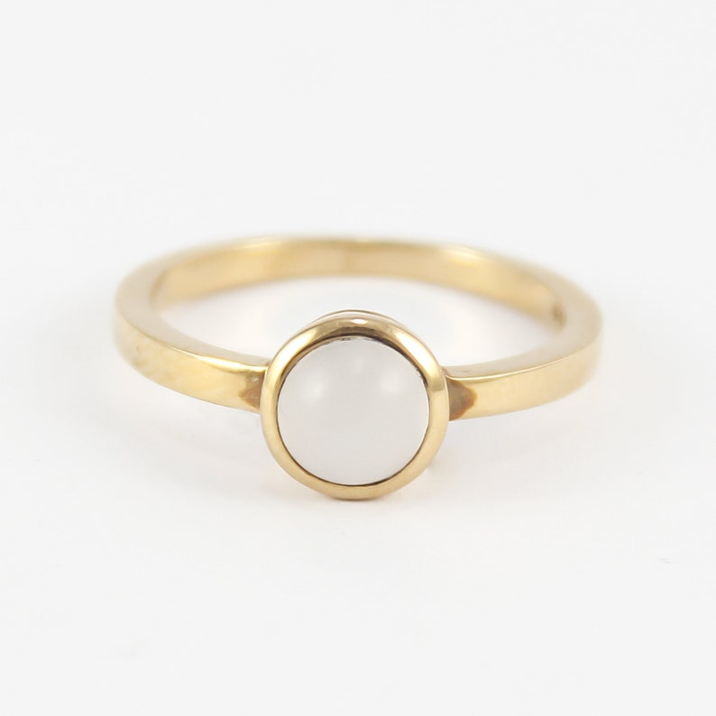 Chalcedony Ring set in 14K Gold Birthday Gift Valentine Gift Anniversary Gift Statement Ring