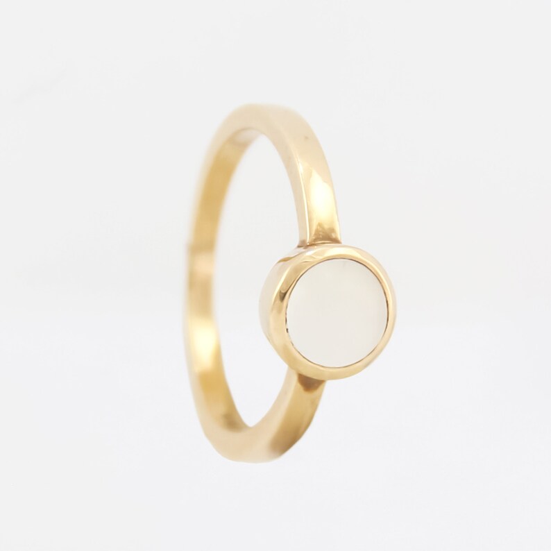 Chalcedony Ring set in 14K Gold Birthday Gift Valentine Gift Anniversary Gift Statement Ring