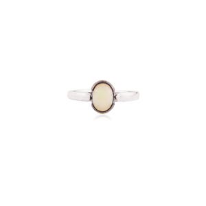 Opal Edelstein Silber Ring, 925 Sterling Silber Ring, handgemachter Schmuck, Opal Oktober Geburtsstein Schmuck, Geschenk für sie,