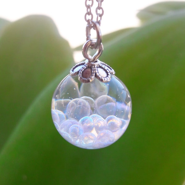 Bubble Necklace, Fairy Globe, Fairy Orb, Magical Necklace, Clear bubble necklace, Rainbow Orb, Faerie Jewelry, Gift ideas, Tenerife