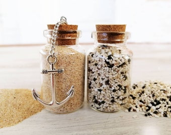 Spanish Sand in a Bottle from Fuerteventura Beach. Set of 2. Souvenir from Fuerteventura. Art Collectibles. Remembrance gift.